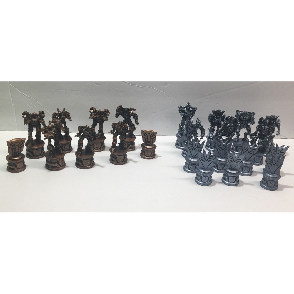 Transformers 23 Chess Pieces Hasbro 2006 Figures Silver Bronze Rare